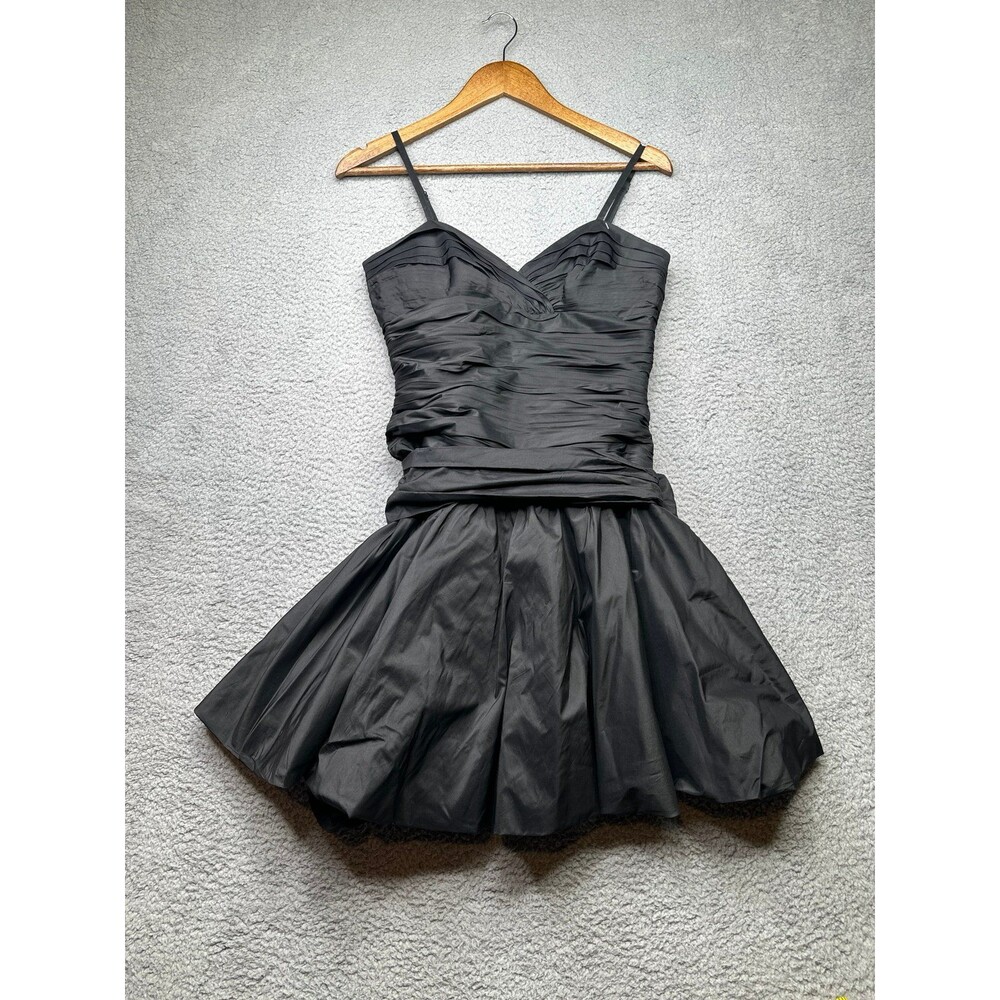 BCBG MAXAZRIA silk bubble hem flirty bow DRESS sz 4